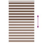 vidaXL Zebra roleta hnedá 145x230 cm šírka látky 140,9 cm polyester – Obrázok 5