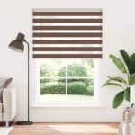 vidaXL Zebra roleta hnedá 155x230 cm šírka látky 150,9 cm polyester – Obrázok 2