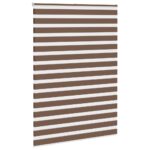 vidaXL Zebra roleta hnedá 155x230 cm šírka látky 150,9 cm polyester – Obrázok 3