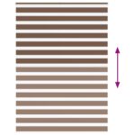 vidaXL Zebra roleta hnedá 155x230 cm šírka látky 150,9 cm polyester – Obrázok 5