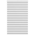 vidaXL Zebrová roleta svetlosivá 150x230 cm šírka látky 145,9 cm polyester