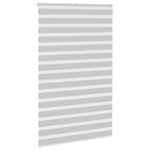 vidaXL Zebrová roleta svetlosivá 150x230 cm šírka látky 145,9 cm polyester – Obrázok 3