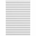 vidaXL Zebrová roleta svetlosivá 155x230 cm šírka látky 150,9 cm polyester