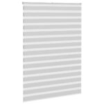 vidaXL Zebrová roleta svetlosivá 155x230 cm šírka látky 150,9 cm polyester – Obrázok 3