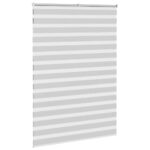vidaXL Zebrová roleta svetlosivá 155x230 cm šírka látky 150,9 cm polyester – Obrázok 4