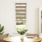 vidaXL Zebrová roleta pieskovo hnedá 40x100 cm šírka látky 35,9 cm polyester – Obrázok 2