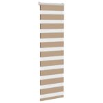 vidaXL Zebrová roleta pieskovo hnedá 40x100 cm šírka látky 35,9 cm polyester – Obrázok 3