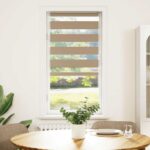 vidaXL Zebrová roleta pieskovo hnedá 55x100 cm šírka látky 50,9 cm polyester – Obrázok 2
