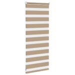 vidaXL Zebrová roleta pieskovo hnedá 55x100 cm šírka látky 50,9 cm polyester – Obrázok 4