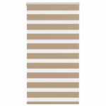 vidaXL Zebrová roleta pieskovo hnedá 75x100 cm šírka látky 70,9 cm polyester