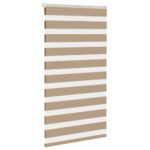 vidaXL Zebrová roleta pieskovo hnedá 75x100 cm šírka látky 70,9 cm polyester – Obrázok 3