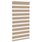 vidaXL Zebrová roleta pieskovo hnedá 75x100 cm šírka látky 70,9 cm polyester – Obrázok 5