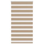 vidaXL Zebrová roleta pieskovo hnedá 90x100 cm šírka látky 85,9 cm polyester