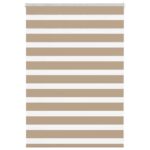 vidaXL Zebrová roleta pieskovo hnedá 95x100 cm šírka látky 90,9 cm polyester