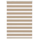 vidaXL Zebrová roleta pieskovo hnedá 95x100 cm šírka látky 90,9 cm polyester – Obrázok 3