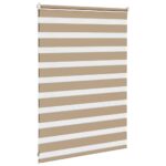 vidaXL Zebrová roleta pieskovo hnedá 100x100 cm šírka látky 95,9 cm polyester – Obrázok 4