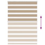 vidaXL Zebrová roleta pieskovo hnedá 100x100 cm šírka látky 95,9 cm polyester – Obrázok 5