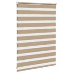 vidaXL Zebrová roleta pieskovo hnedá 105x100 cm šírka látky 100,9 cm polyester – Obrázok 4