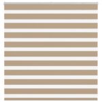 vidaXL Zebrová roleta pieskovo hnedá 150x100 cm šírka látky 145,9 cm polyester
