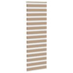vidaXL Zebrová roleta pieskovo hnedá 80x200 cm šírka látky 75,9 cm polyester – Obrázok 3