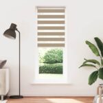 vidaXL Zebrová roleta pieskovo hnedá 85x230 cm šírka látky 80,9 cm polyester – Obrázok 2