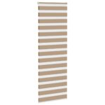 vidaXL Zebrová roleta pieskovo hnedá 85x230 cm šírka látky 80,9 cm polyester – Obrázok 3