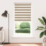 vidaXL Zebrová roleta pieskovo hnedá 95x230 cm šírka látky 90,9 cm polyester – Obrázok 2