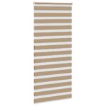 vidaXL Zebrová roleta pieskovo hnedá 95x230 cm šírka látky 90,9 cm polyester – Obrázok 4