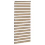 vidaXL Zebrová roleta pieskovo hnedá 105x230 cm šírka látky 100,9 cm polyester – Obrázok 4