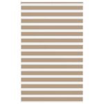 vidaXL Zebrová roleta pieskovo hnedá 140x230 cm šírka látky 135,9 cm polyester