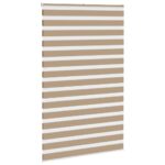 vidaXL Zebrová roleta pieskovo hnedá 140x230 cm šírka látky 135,9 cm polyester – Obrázok 3