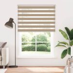 vidaXL Zebrová roleta pieskovo hnedá 155x230 cm šírka látky 150,9 cm polyester – Obrázok 2