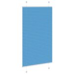 vidaXL Plisovaná roleta modrá 80x100 cm šírka látky 79,4 cm polyester – Obrázok 4
