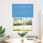 vidaXL Plisovaná roleta modrá 85x100 cm šírka látky 84,4 cm polyester – Obrázok 2