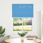 vidaXL Plisovaná roleta modrá 95x100 cm šírka látky 94,4 cm polyester – Obrázok 2