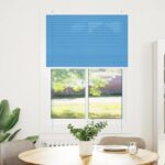 vidaXL Plisovaná roleta modrá 100x100 cm, šírka látky 99,4 cm, polyester – Obrázok 2
