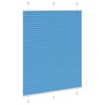 vidaXL Plisovaná roleta modrá 110x100 cm, šírka látky 109,4 cm, polyester – Obrázok 3