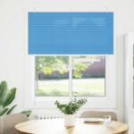vidaXL Plisovaná roleta modrá 115x100 cm, šírka látky 114,4 cm, polyester – Obrázok 2