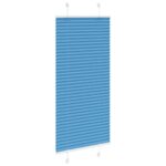 vidaXL Plisovaná roleta modrá 55x150 cm šírka látky 54,4 cm polyester – Obrázok 3