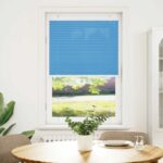 vidaXL Plisovaná roleta modrá 70x150 cm šírka látky 69,4 cm polyester – Obrázok 2