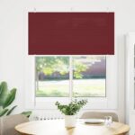 vidaXL Plisovaná roleta bordová červená 115x100 cm šírka látky 114,4 cm polyester – Obrázok 2