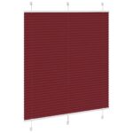 vidaXL Plisovaná roleta bordová červená 115x100 cm šírka látky 114,4 cm polyester – Obrázok 3