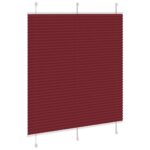 vidaXL Plisovaná roleta bordová červená 115x100 cm šírka látky 114,4 cm polyester – Obrázok 4