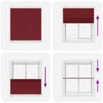 vidaXL Plisovaná roleta bordová červená 115x100 cm šírka látky 114,4 cm polyester – Obrázok 5