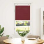vidaXL Plisovaná roleta bordová červená 55x150 cm šírka látky 54,4 cm polyester – Obrázok 2