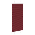 vidaXL Plisovaná roleta bordová červená 55x150 cm šírka látky 54,4 cm polyester – Obrázok 3