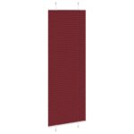 vidaXL Plisovaná roleta bordová červená 75x200 cm šírka látky 74,4 cm polyester – Obrázok 3