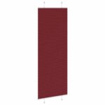 vidaXL Plisovaná roleta bordová červená 75x200 cm šírka látky 74,4 cm polyester – Obrázok 4