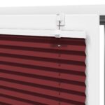 vidaXL Plisovaná roleta bordová červená 75x200 cm šírka látky 74,4 cm polyester – Obrázok 9