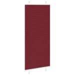 vidaXL Plisovaná roleta bordová červená 95x200 cm šírka látky 94,4 cm polyester – Obrázok 3